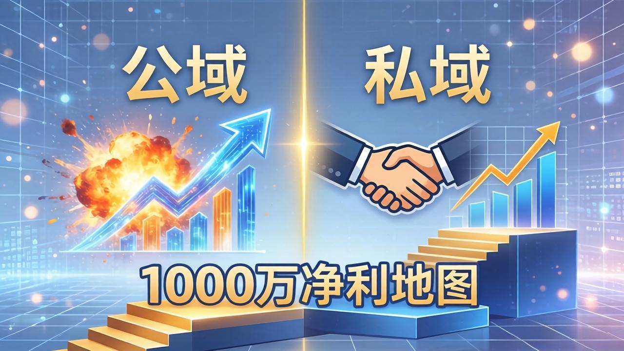 公域玩命出爆款，私域悄悄做成交：这套AI内训课，2026给你打通1000万净利的地图-云讯网创