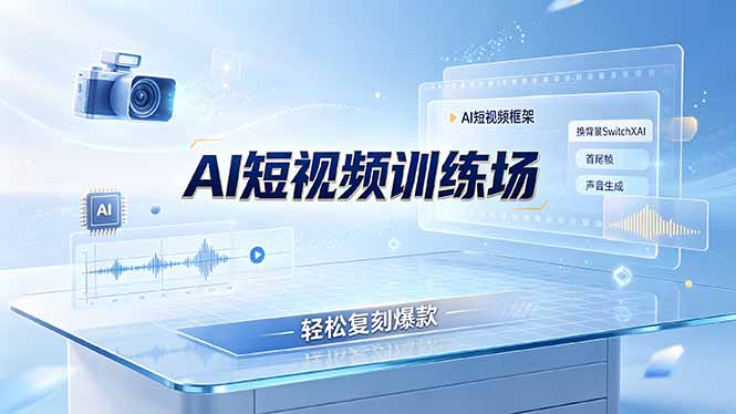 老陈AI短视频训练场：AI短视频框架+换背景SwitchXAI+首尾帧+声音生成，轻松复刻爆款-云讯网创