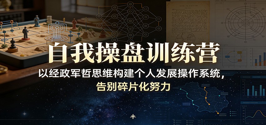 自我操盘训练营：以经政军哲思维构建个人发展操作系统，告别碎片化努力-云讯网创