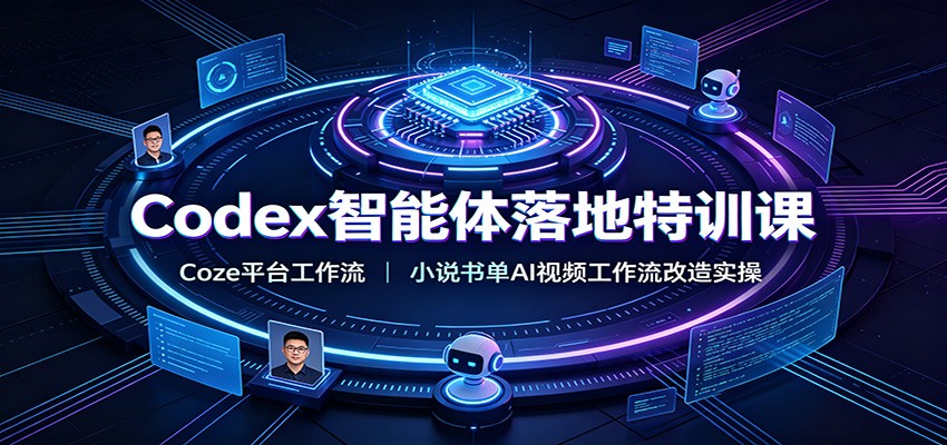 Codex智能体落地特训课：Coze平台工作流，小说书单AI视频工作流改造实操-云讯网创