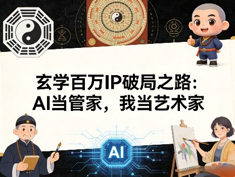 玄学百万IP破局之路：AI当管家，我当艺术家-云讯网创