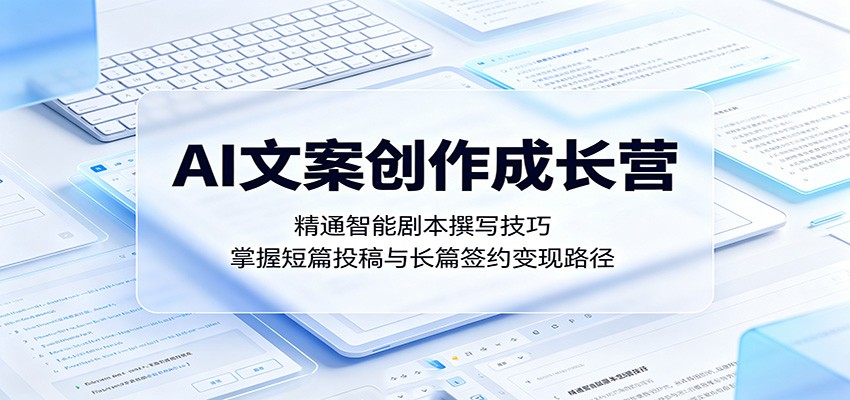 AI文案创作成长营：精通智能剧本撰写技巧，掌握短篇投稿与长篇签约变现路径-云讯网创