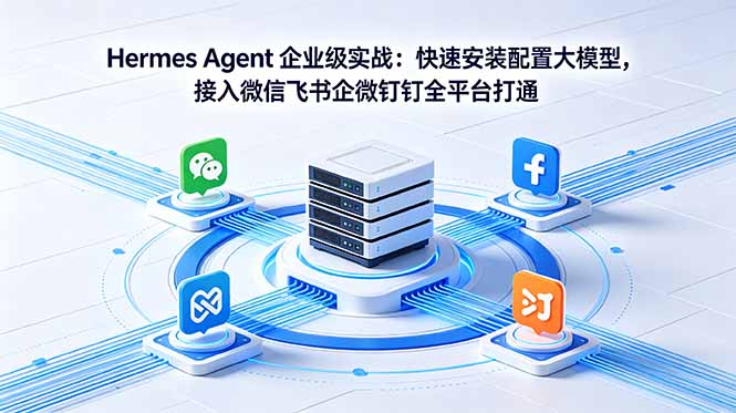 Hermes Agent 企业级实战：快速安装配置大模型，接入微信飞书企微钉钉全平台打通-云讯网创