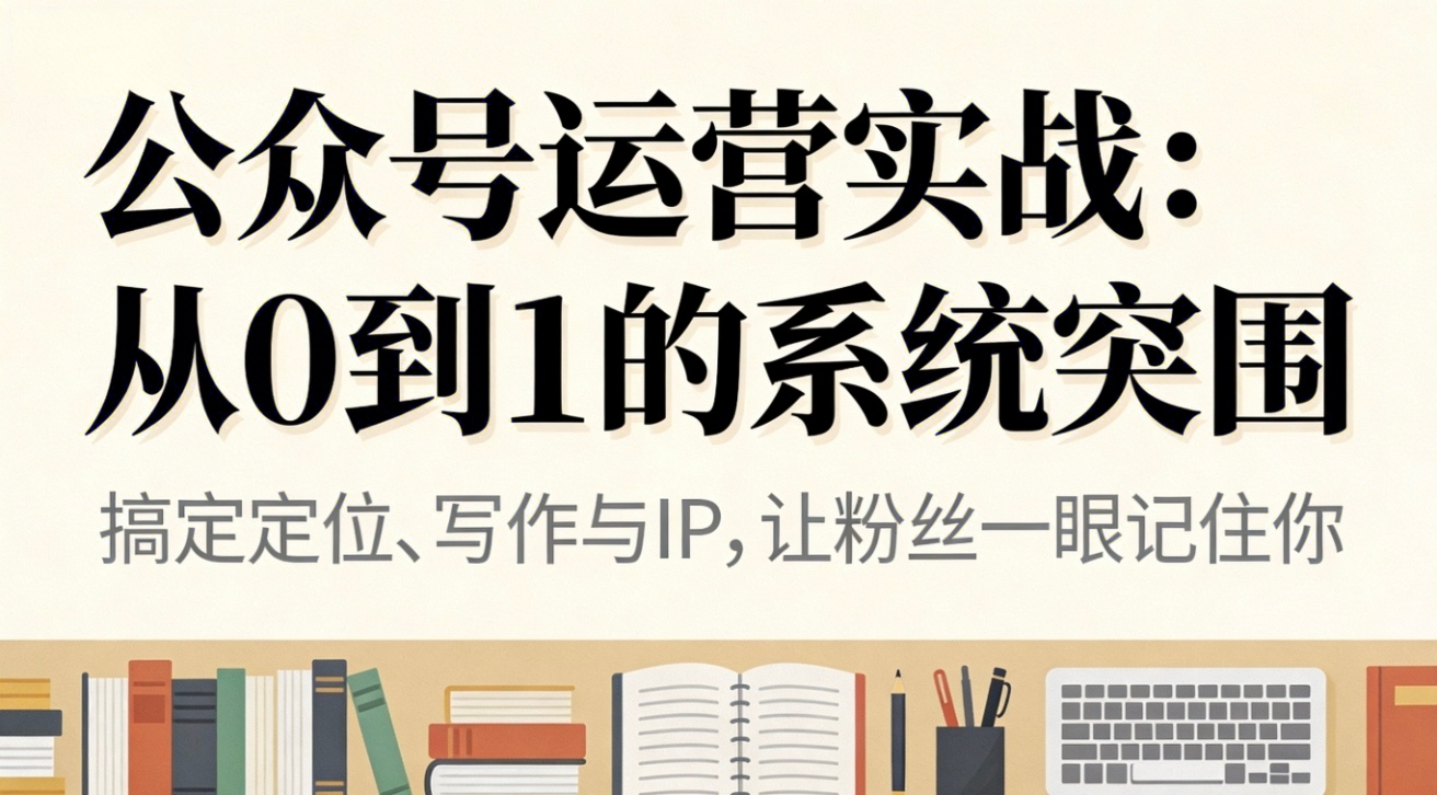公众号运营实战：从0到1的系统突围-云讯网创