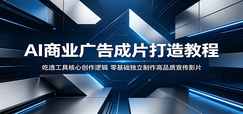 AI商业广告成片打造教程：吃透工具核心创作逻辑，零基础独立制作高品质宣传影片-云讯网创
