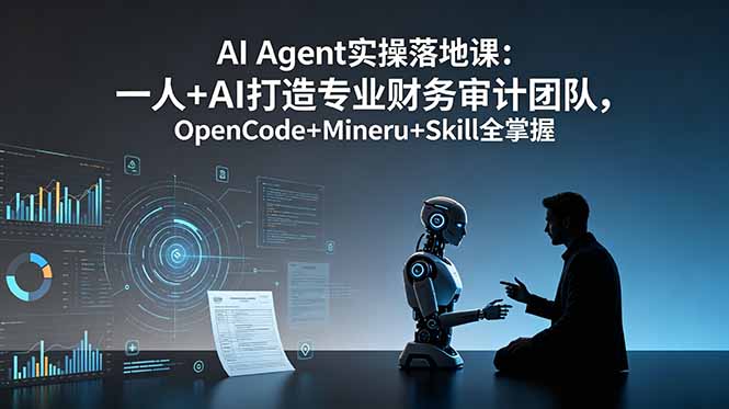 AI Agent实操落地课：一人+AI打造专业财务审计团队，OpenCode+Mineru+Skill全掌握-云讯网创