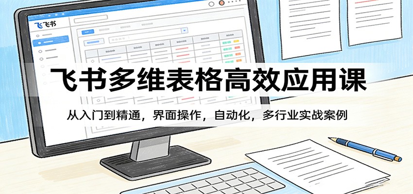飞书多维表格高效应用课:从入门到精通,界面操作,自动化,多行业实战案例-云讯网创