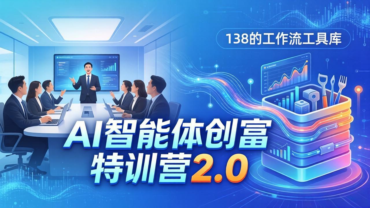 AI智能体创富训练营2.0：3天闭门直播+视频课+工具库，从0到1搭建智能体附138个工作流-云讯网创