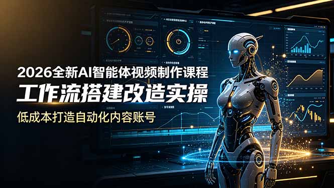 2026全新AI Codex智能体视频制作课程,工作流搭建改造实操,低成本打造自动化内容账号-云讯网创