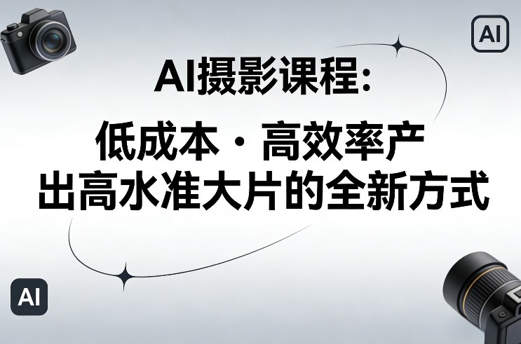 AI摄影课程，低成本高效率产出高水准大片的全新方式-云讯网创