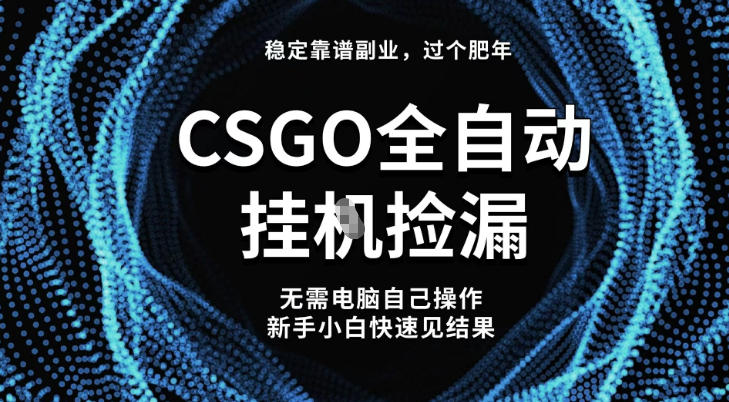 【稳定副业】全球最热门游戏CSGO全自动捡漏,最新玩法,新手小白日入5张+【揭秘】-云讯网创