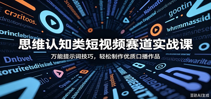 思维认知类短视频赛道实战课：万能提示词技巧，轻松制作优质口播作品-云讯网创