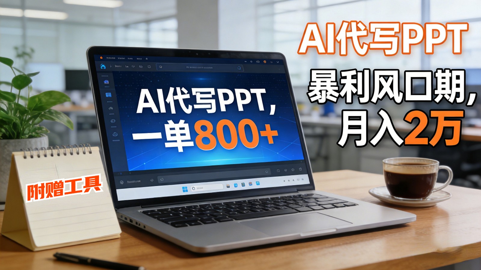 AI 代写做 PPT！一单狂赚 800+，风口期月入 2 万(工具 + 提示词直接送)-云讯网创