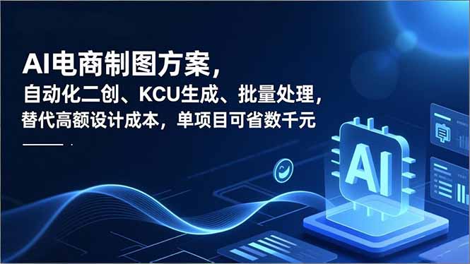 AI电商制图方案，自动化二创、SKU生成、批量处理，替代高额设计成本，单项目可省数千元-云讯网创