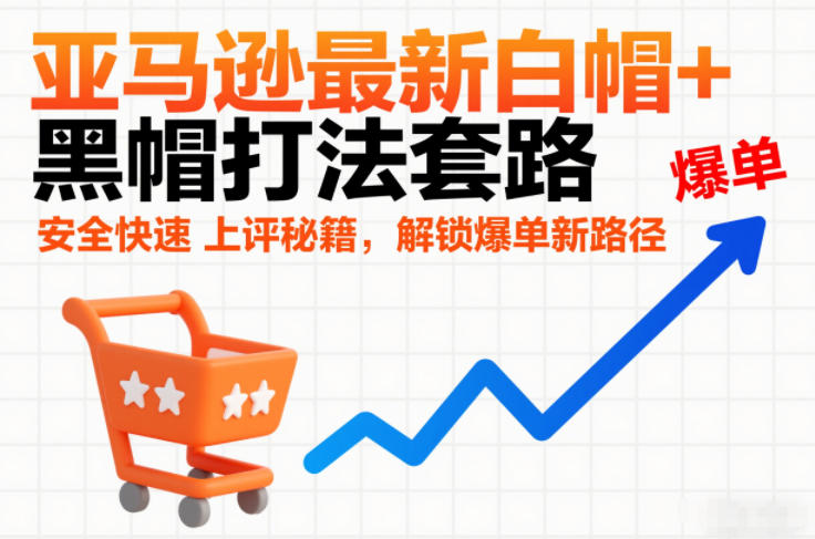 亚马逊最新白帽+黑帽打法套路，安全快速上评秘籍，解锁爆单新路径-云讯网创