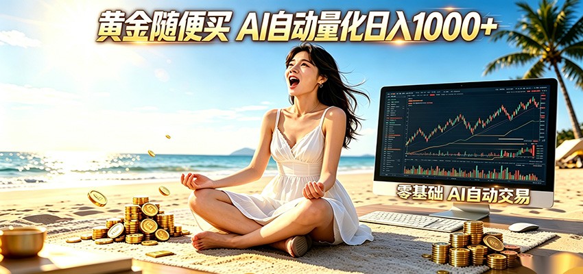 黄金随便买?AI自动外汇量化交易 在家当皇帝 日入1000+-云讯网创