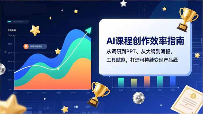 AI课程创作效率指南,从调研到PPT、从大纲到海报,工具赋能,打造可持续变现产品线-云讯网创