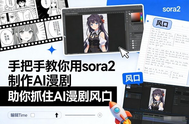 手把手教你用sora2制作AI漫剧，助你抓住AI漫剧风口-云讯网创