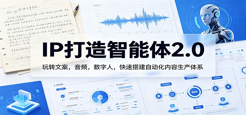 IP打造智能体2.0：玩转文案，音频，数字人，快速搭建自动化内容生产体系-云讯网创