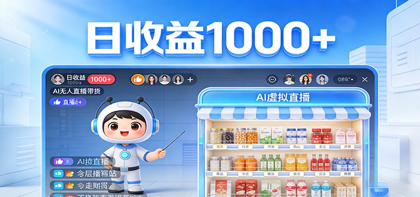 不用露脸不用说话，24小时自动卖货赚钱，全天自动直播，收益看得见-云讯网创