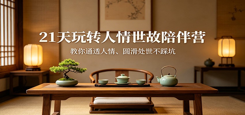 21天玩转人情世故陪伴营：教你通透人情、圆滑处世不踩坑-云讯网创