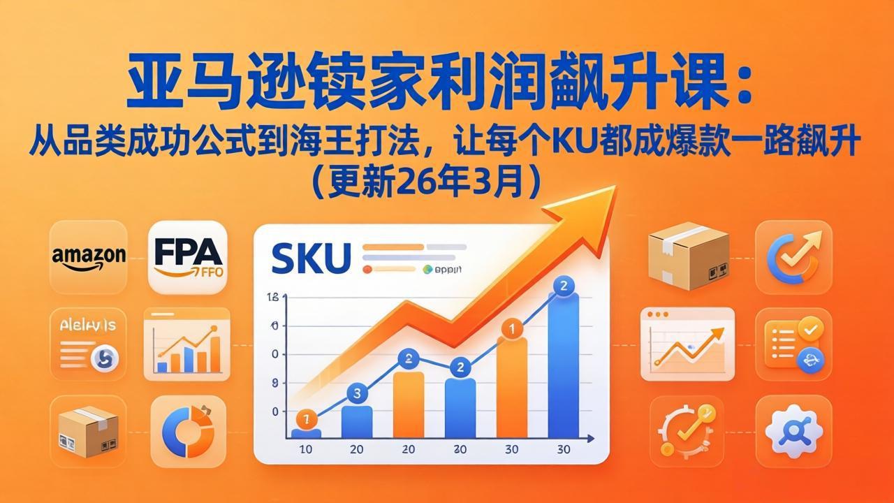 亚马逊卖家利润飙升课：从品类成功公式到海王打法，让每个SKU都成爆款一路飙升(更新26年3月-云讯网创