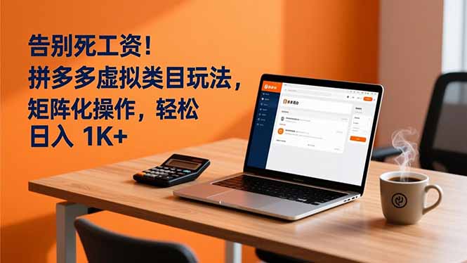 告别死工资！拼多多虚拟类目玩法，矩阵化操作，轻松日入 1K+-云讯网创
