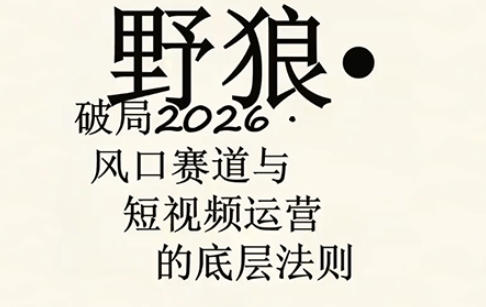 野狼团队·多平台实操运营课，覆盖AI口播、服装、好物、漫剪等热门玩法(更新4月)-云讯网创