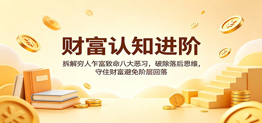 财富认知进阶：拆解穷人乍富致命八大恶习，破除落后思维，守住财富避免阶层回落-云讯网创