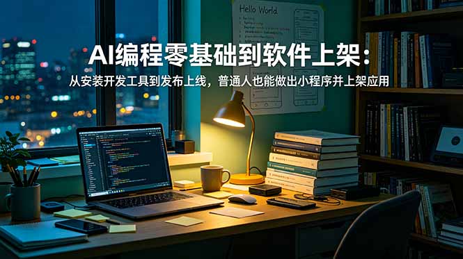 AI编程零基础到软件上架：从安装开发工具到发布上线，普通人也能做出小程序并上架应用商店-云讯网创