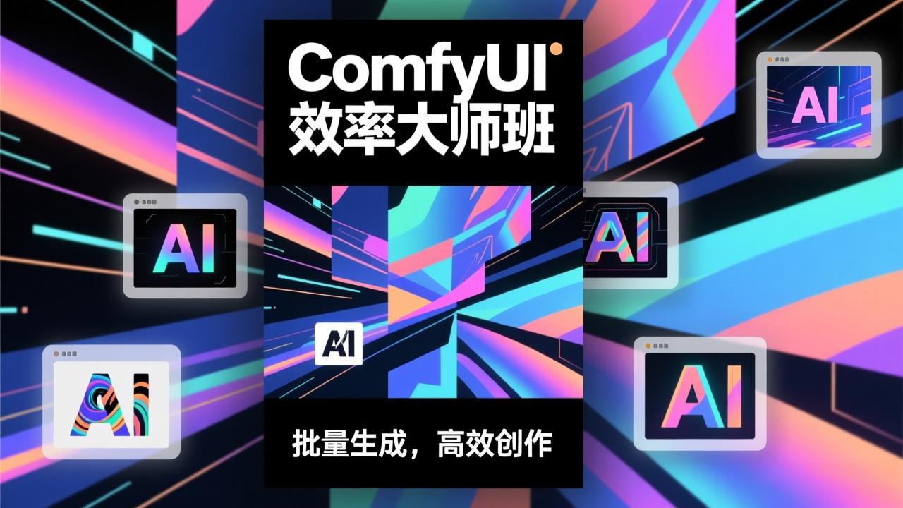 ComfyUI效率大师班：工作流搭建，批量生成，将个人AI出图效率提升5-10倍，月接单收入1-3万-云讯网创