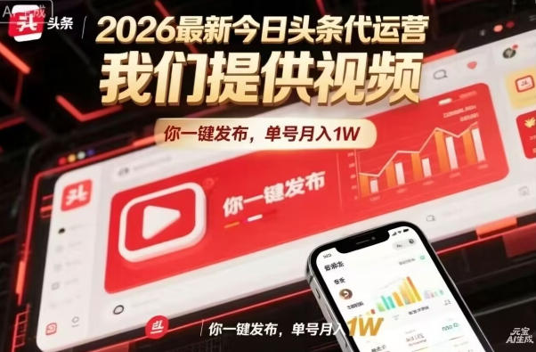 今日头条躺賺模式，你9我1，操作简单，一键发布，单机日入数百，长期合作【揭秘】-云讯网创