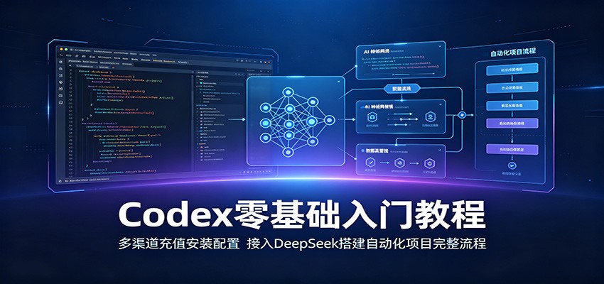 Codex零基础入门教程：多渠道充值安装配置，接入DeepSeek搭建自动化项目完整流程-云讯网创