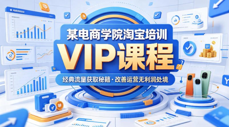 某电商学院淘宝培训VIP课程，各种经典有用的流量获取秘籍，改善运营产品没利润的处境(2026年5月)-云讯网创