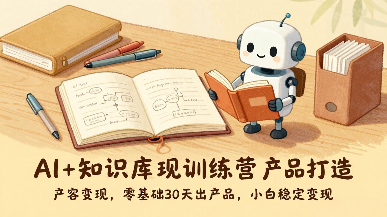 AI+知识库变现训练营，产品打造、内容创作、全平台变现，零基础30天出产品，小白稳定变现-云讯网创