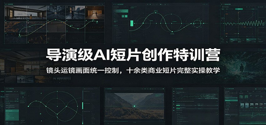 导演级AI短片创作特训营：镜头运镜画面统一控制，十余类商业短片完整实操教学(更新)-云讯网创