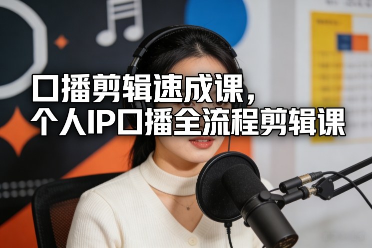 口播剪辑速成课，个人IP口播全流程剪辑课-云讯网创
