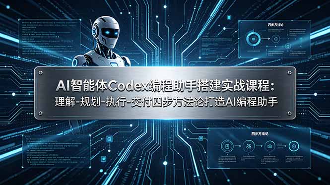 AI智能体Codex编程助手搭建实战课程：理解-规划-执行-交付四步方法论打造AI编程助手-云讯网创
