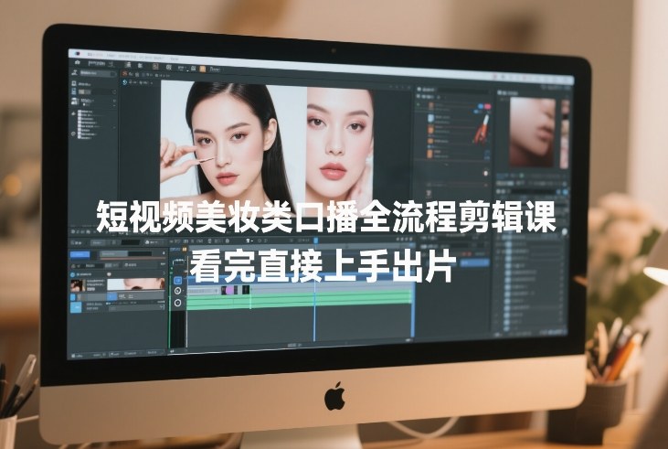 短视频美妆类口播全流程剪辑课，看完直接上手出片-云讯网创