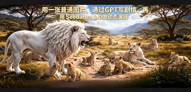 用一张普通图片，通过GPT写剧情，再用Seedance 2.0做动态演绎，居然能生成迪士尼风格搞笑动画-云讯网创