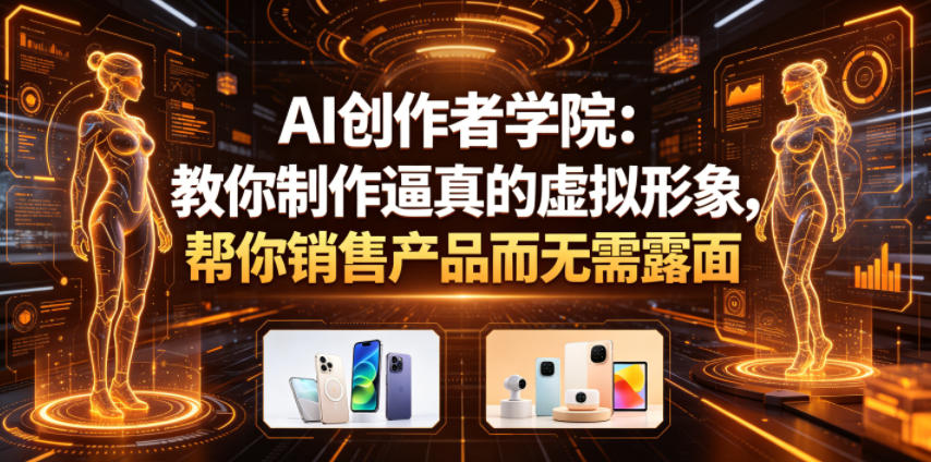 AI创作者学院：教你制作逼真的虚拟形象，帮你销售产品而无需露面【原创双语字幕】-云讯网创