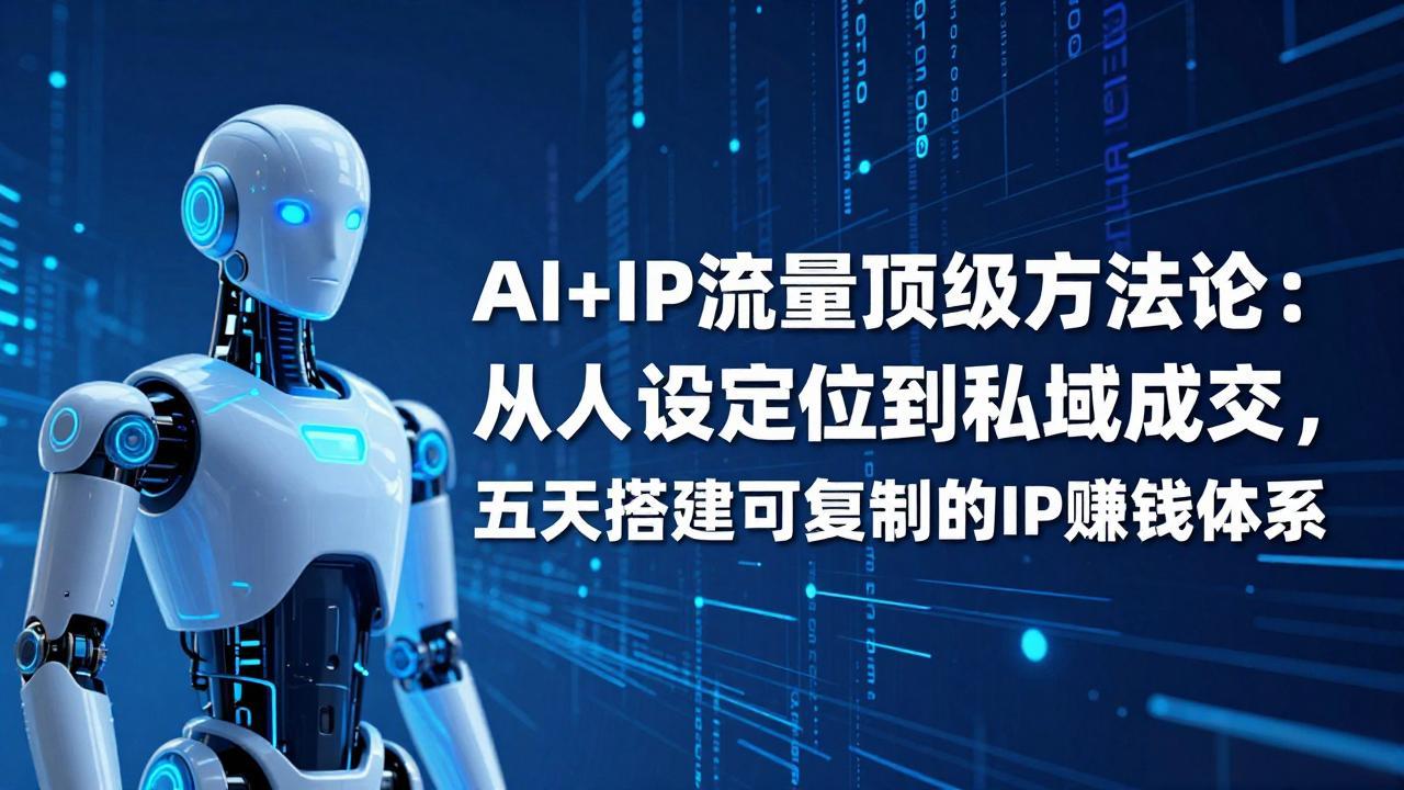 AI+IP顶级方法论：从人设定位到私域成交，五天搭建可复制的IP赚钱体系-云讯网创