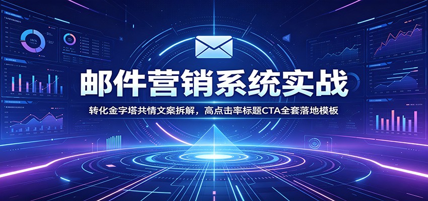 邮件营销系统实战：转化金字塔共情文案拆解，高点击率标题CTA全套落地模板-云讯网创