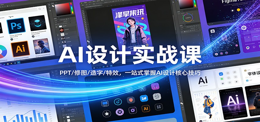 AI设计实战课：PPT/修图/造字/特效，一站式掌握AI设计核心技巧-云讯网创