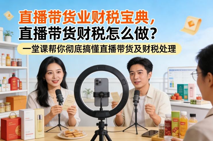 直播带货业财税宝典，直播带货财税怎么做？一堂课帮你彻底搞懂直播带货及财税处理-云讯网创