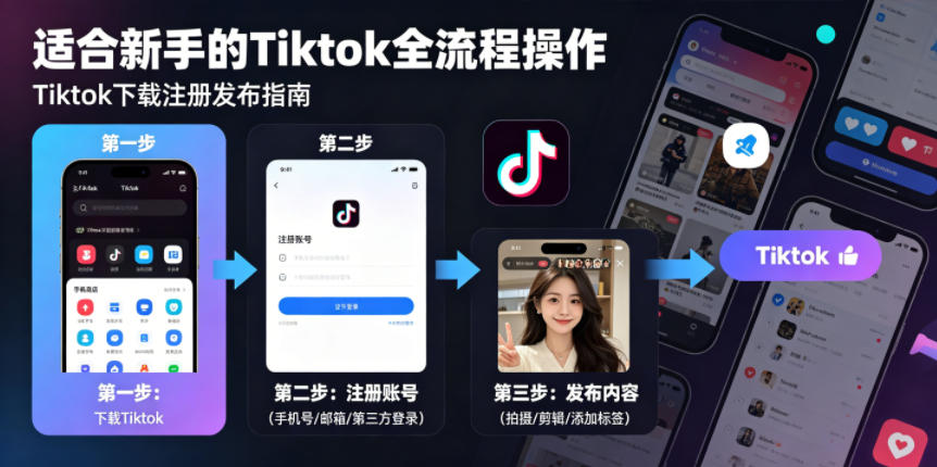 Tiktok下载注册发布，适合新手的Tiktok全流程操作-云讯网创