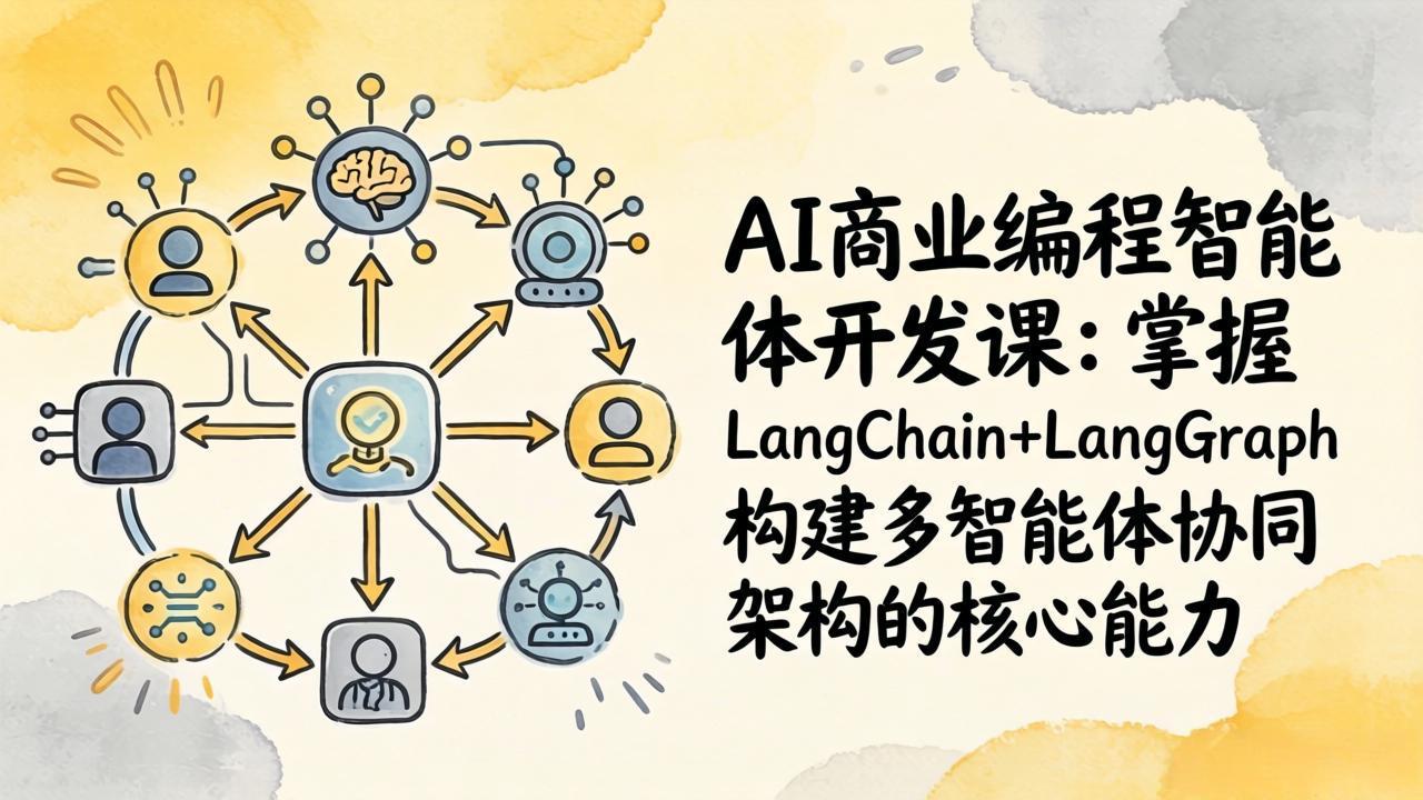 AI商业编程智能体开发课：掌握LangChain+LangGraph构建多智能体协同架构的核心能力-云讯网创
