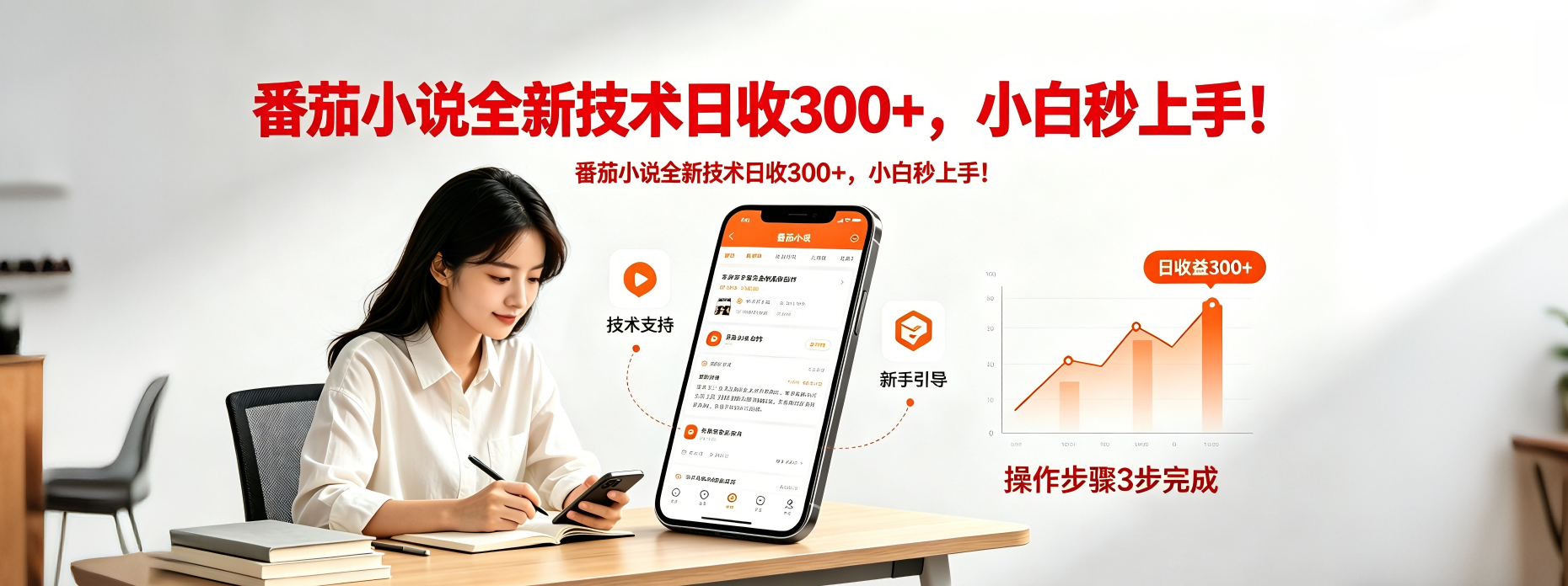 番茄小说全新技术全新玩法！无脑日收300+-云讯网创