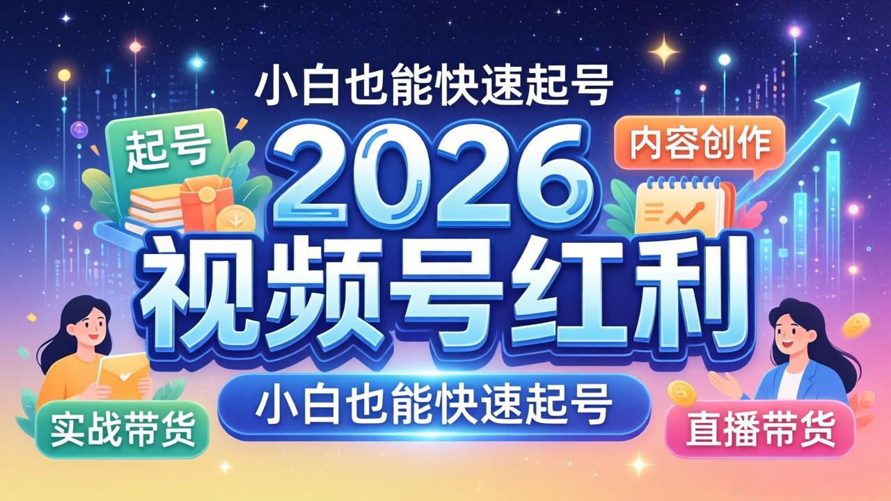 2026视频号红利实战营，大佬亲授起号、内容、直播、IP、投流、私域、矩阵全套落地打法-云讯网创