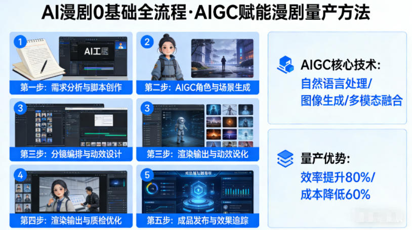 AI漫剧0基础全流程,快速掌握AIGC赋能的漫剧量产方法-云讯网创